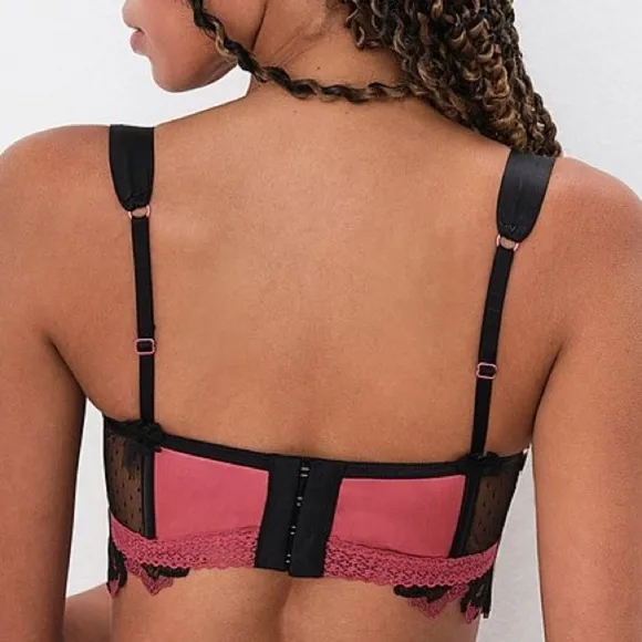For Love and Lemons Ivy Bustier embroidered roses