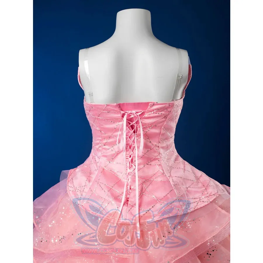 Formal Dress Cosplay Costume Dreamy Pink Strapless Ball Gown FY0144