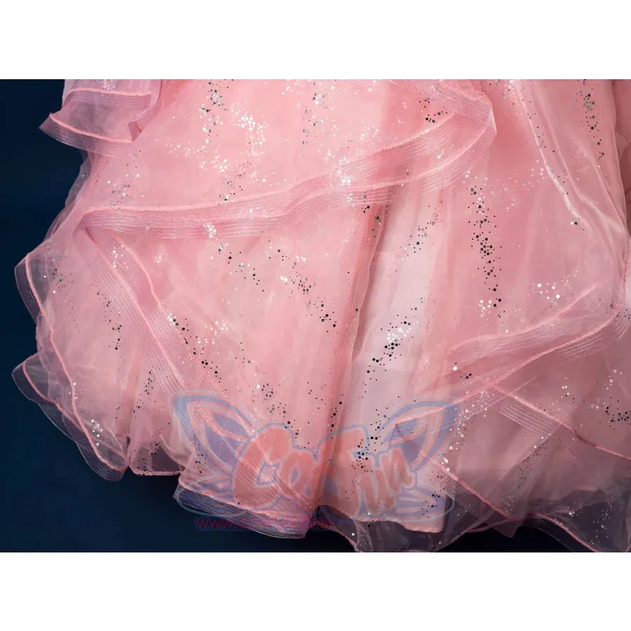 Formal Dress Cosplay Costume Dreamy Pink Strapless Ball Gown FY0144