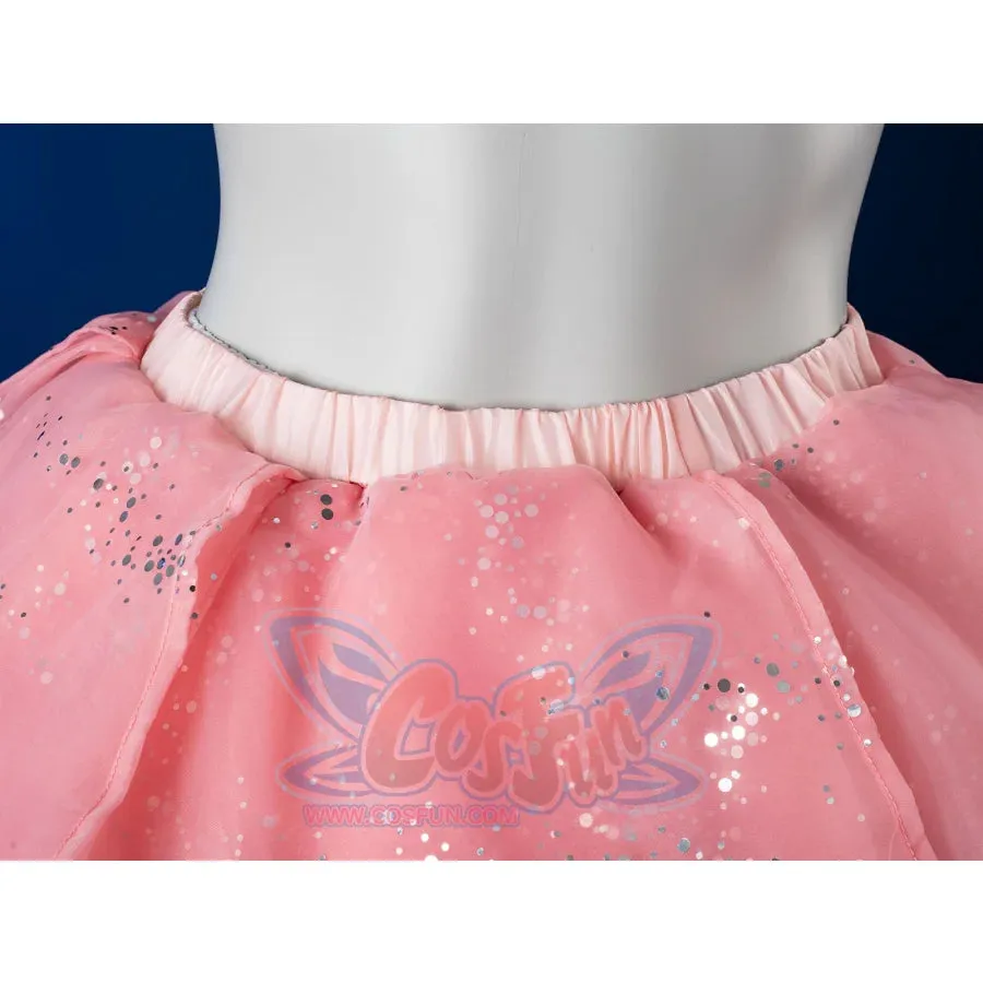 Formal Dress Cosplay Costume Dreamy Pink Strapless Ball Gown FY0144