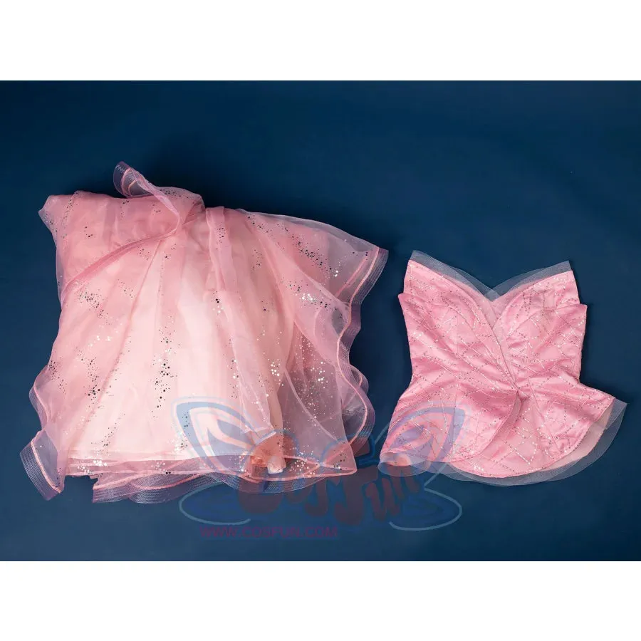 Formal Dress Cosplay Costume Dreamy Pink Strapless Ball Gown FY0144