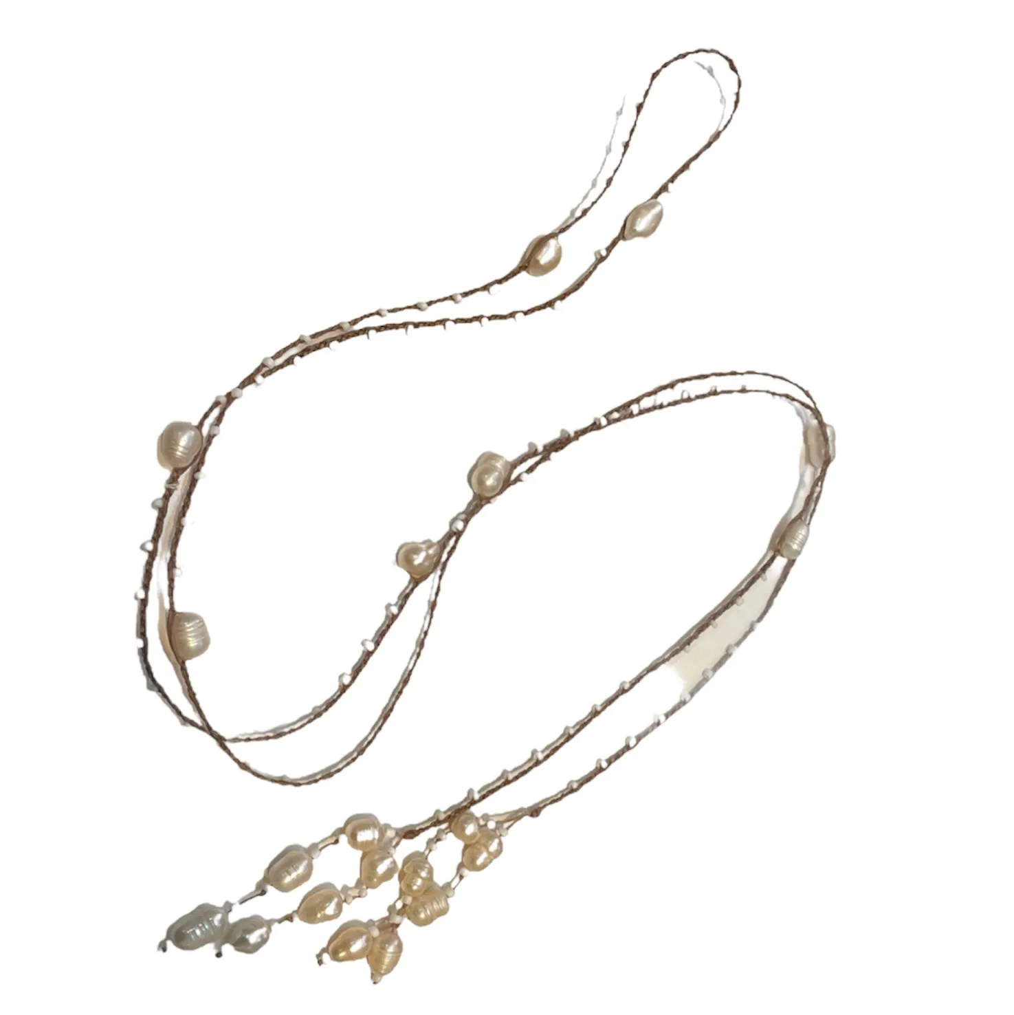 Freeform Handmade Baroque Genuine Freshwater Pearl Necklace