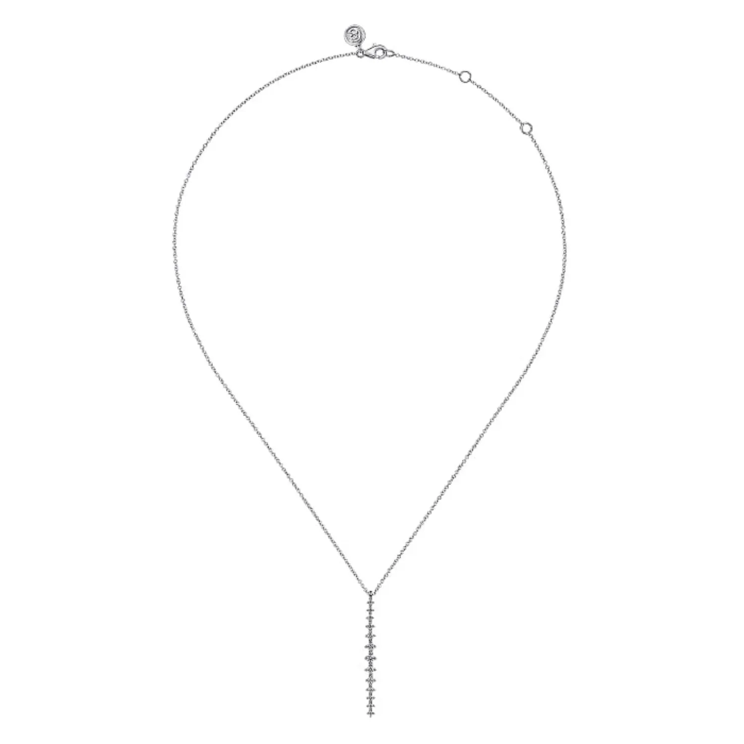 Gabriel & Co. Long Vertical Diamond Drop Necklace