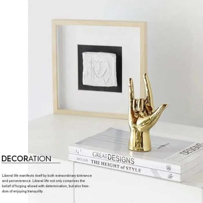 Gold-Plated Hand Figurines