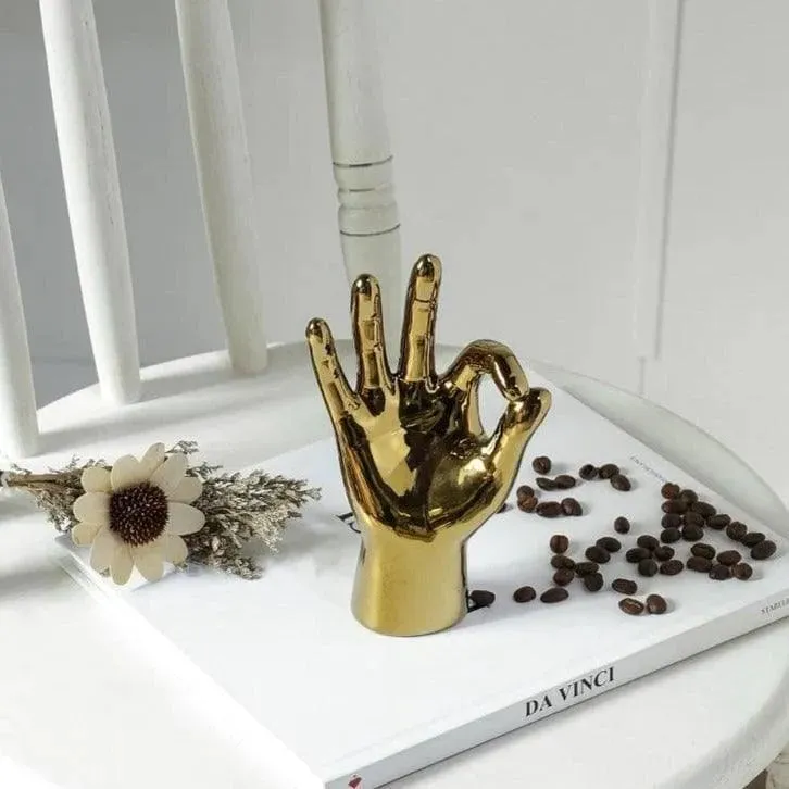 Gold-Plated Hand Figurines