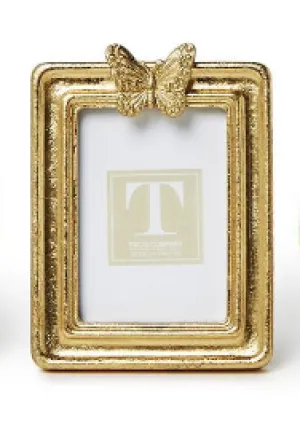 Golden Butterfly Rectangle Frame