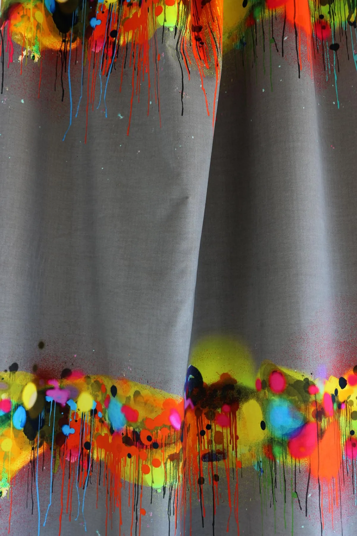graffiti horizon velvet fabric
