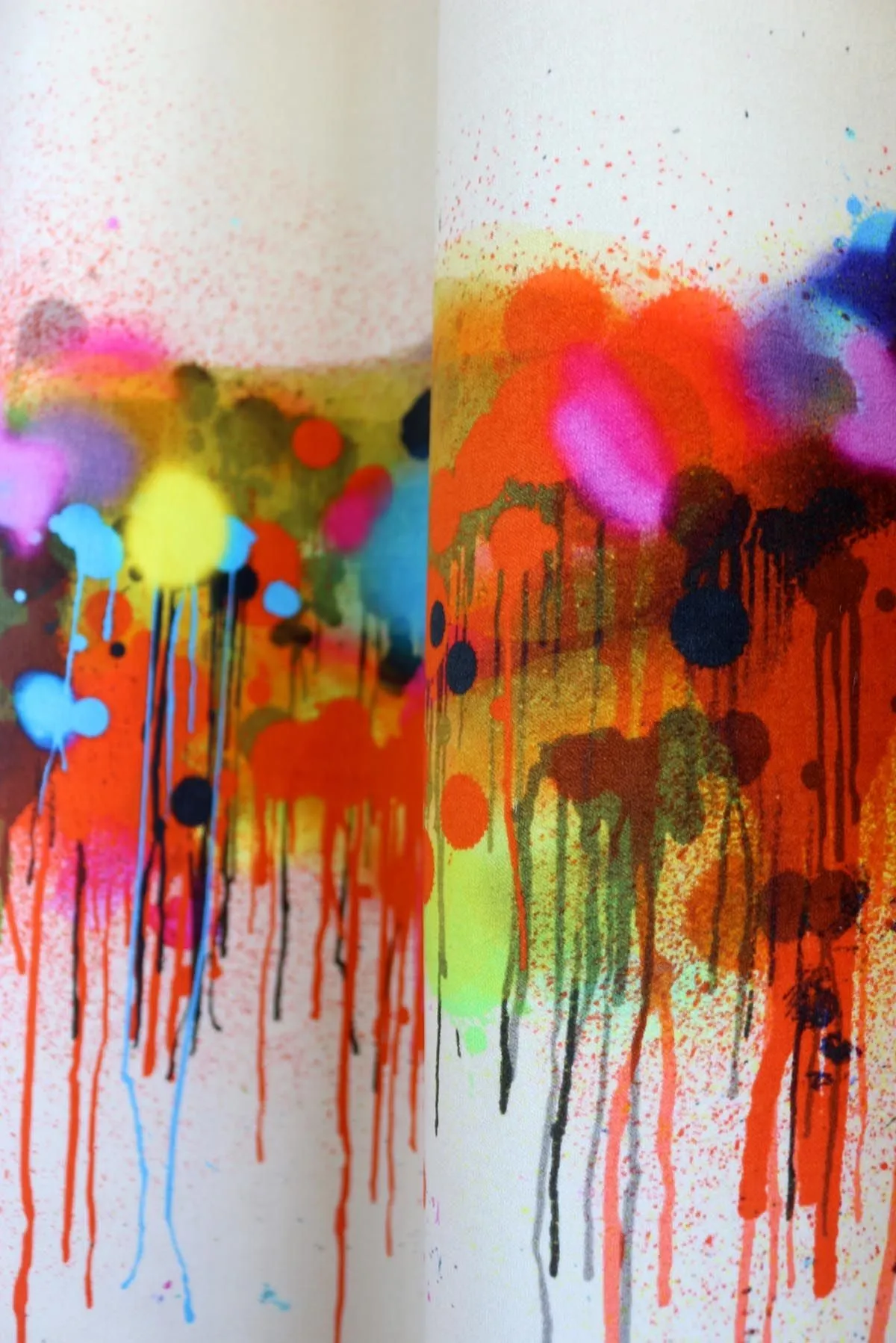 graffiti horizon velvet fabric