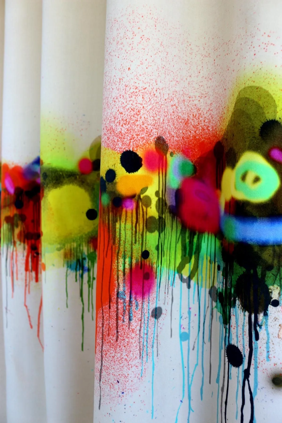 graffiti horizon velvet fabric