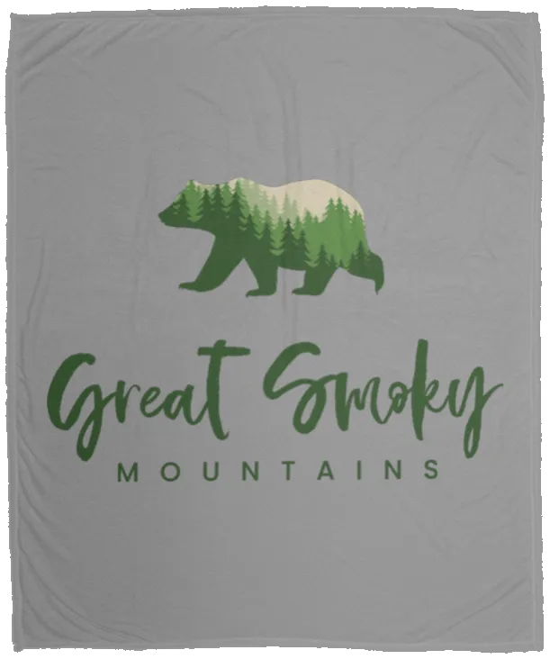 Great Smoky Mountains Green - Plush Fleece Blanket (50x60)