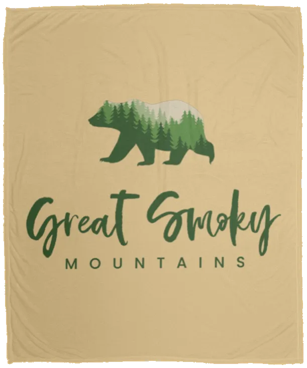 Great Smoky Mountains Green - Plush Fleece Blanket (50x60)