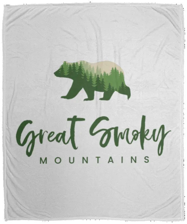 Great Smoky Mountains Green - Plush Fleece Blanket (50x60)