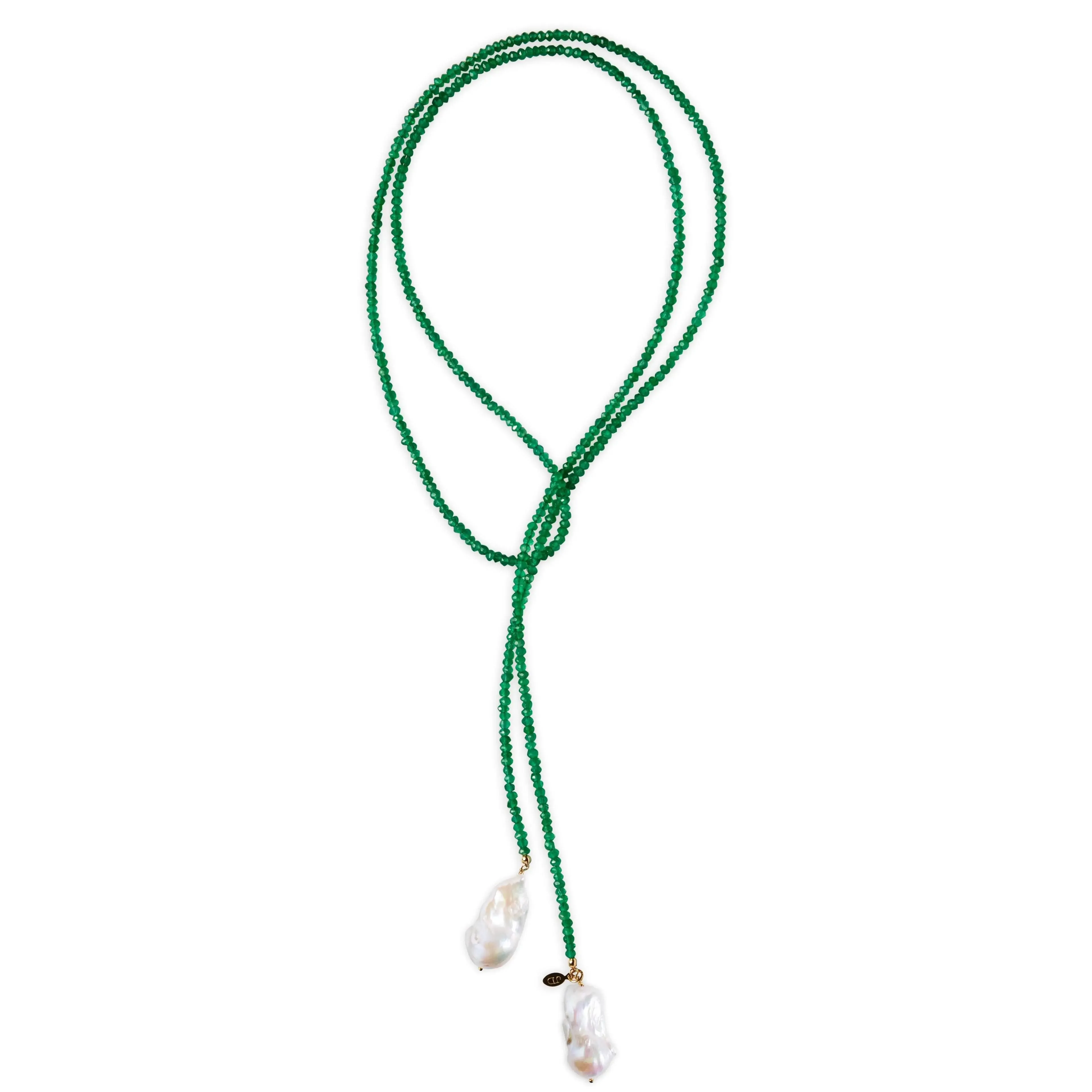 Green Onyx Classic Gemstone Lariat