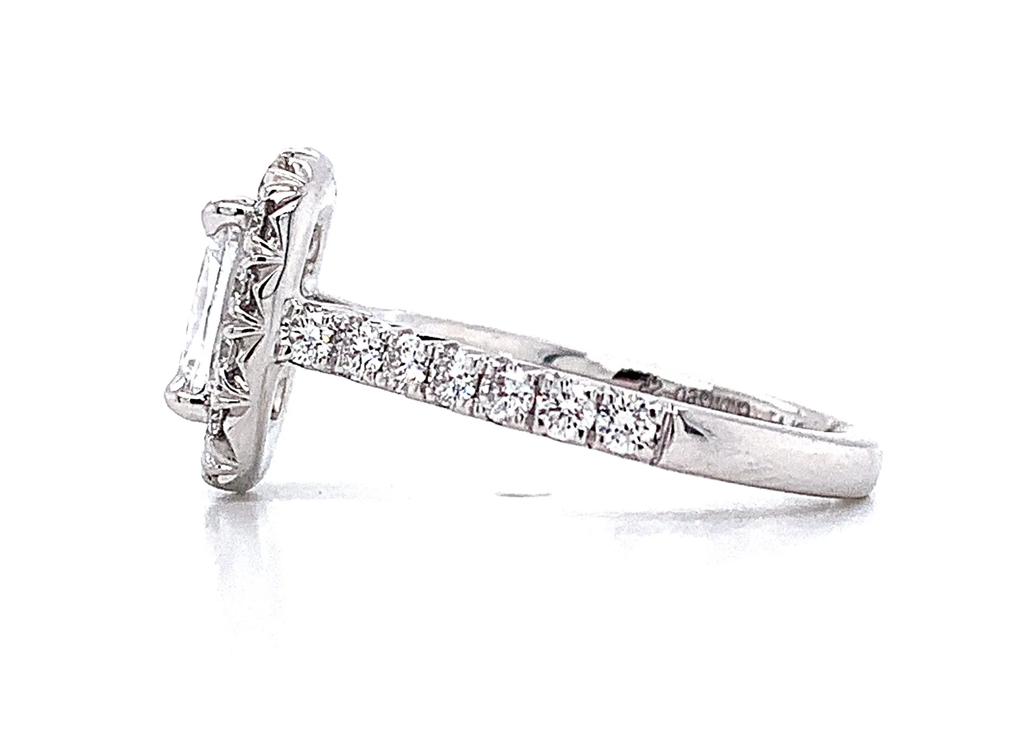 Henri Daussi GIA Certified Cushion Cut 1.85ct t.w. Halo Engagement Anniversary Ring