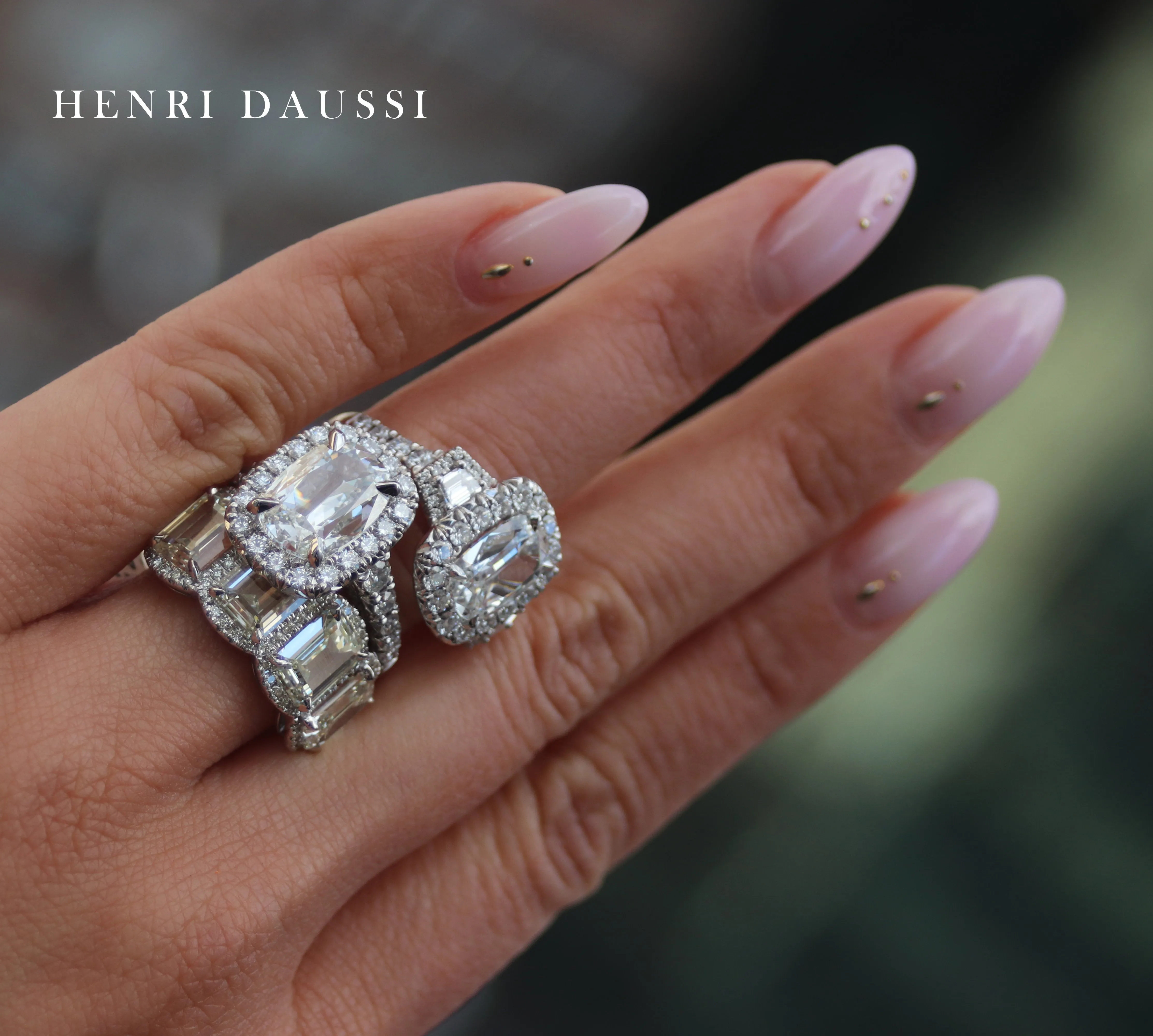 Henri Daussi GIA Certified Cushion Cut 1.85ct t.w. Halo Engagement Anniversary Ring
