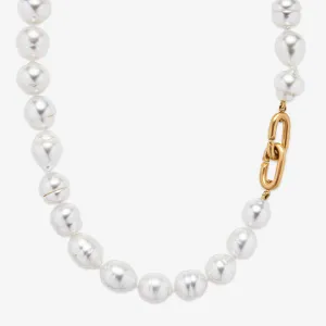 Hunter Mini South Sea Baroque Pearl Necklace in 20K Peach Gold- 19"