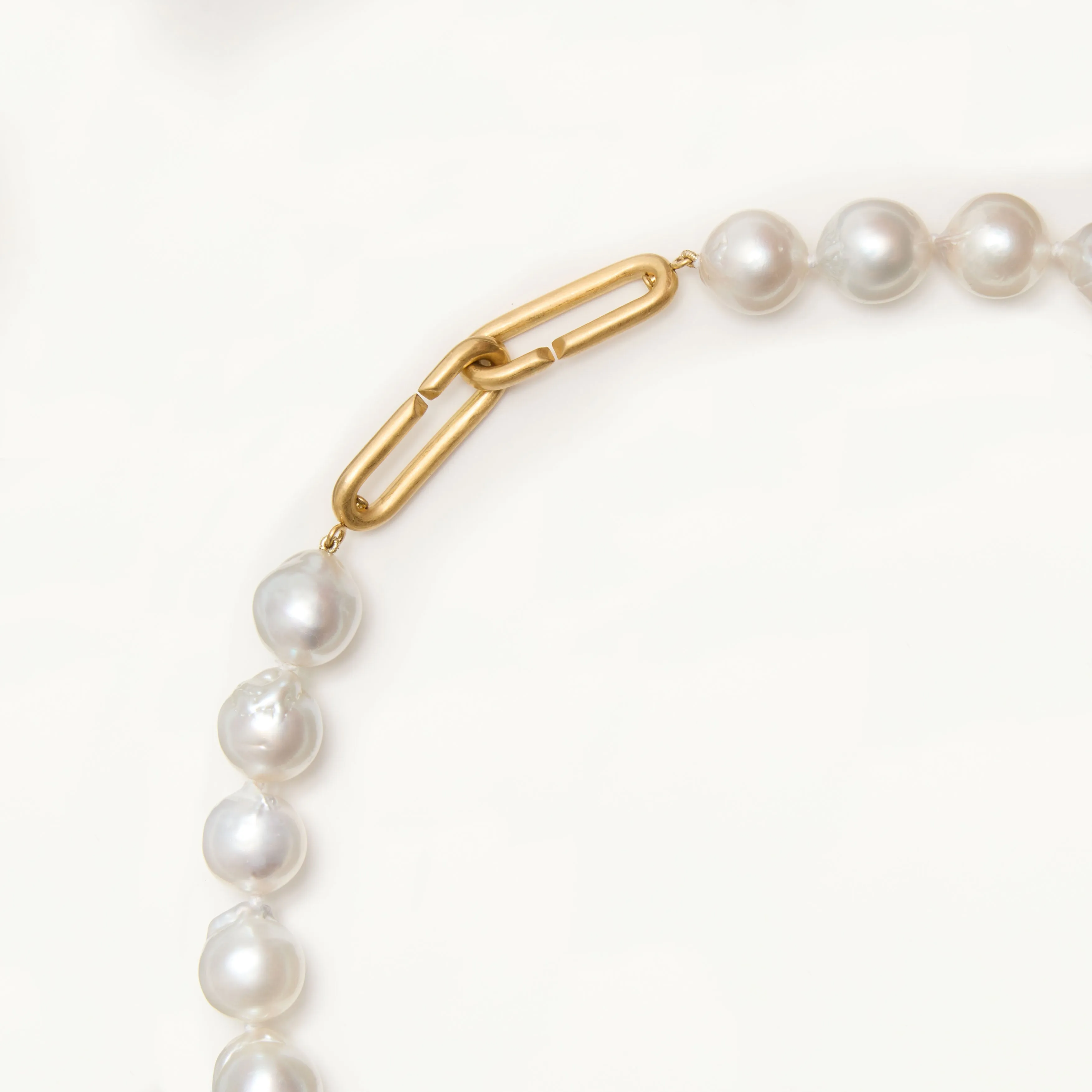 Hunter Necklace with South Sea Baroque Pearls in 20K Peach Gold- 20''