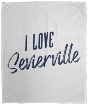 I Love Sevierville (Blue) - Plush Fleece Blanket (50x60)