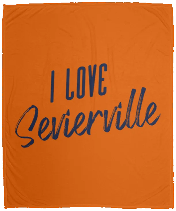I Love Sevierville (Blue) - Plush Fleece Blanket (50x60)