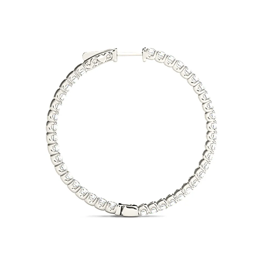 Inside-Out 2.00 ctw Diamond Hoop Earrings