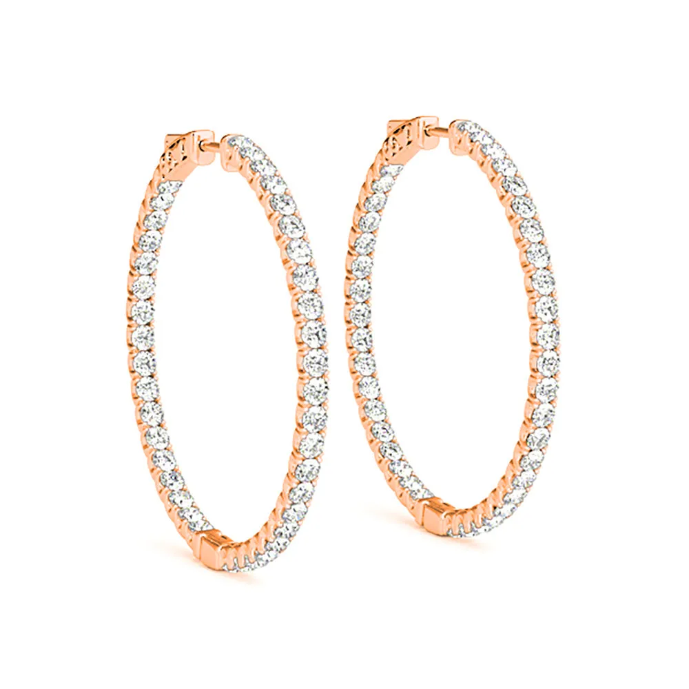 Inside-Out 2.00 ctw Diamond Hoop Earrings