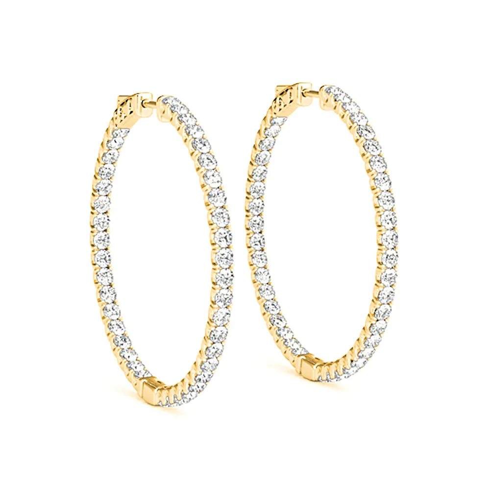 Inside-Out 2.00 ctw Diamond Hoop Earrings