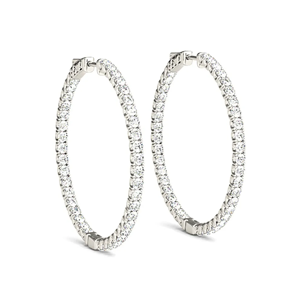 Inside-Out 2.00 ctw Diamond Hoop Earrings