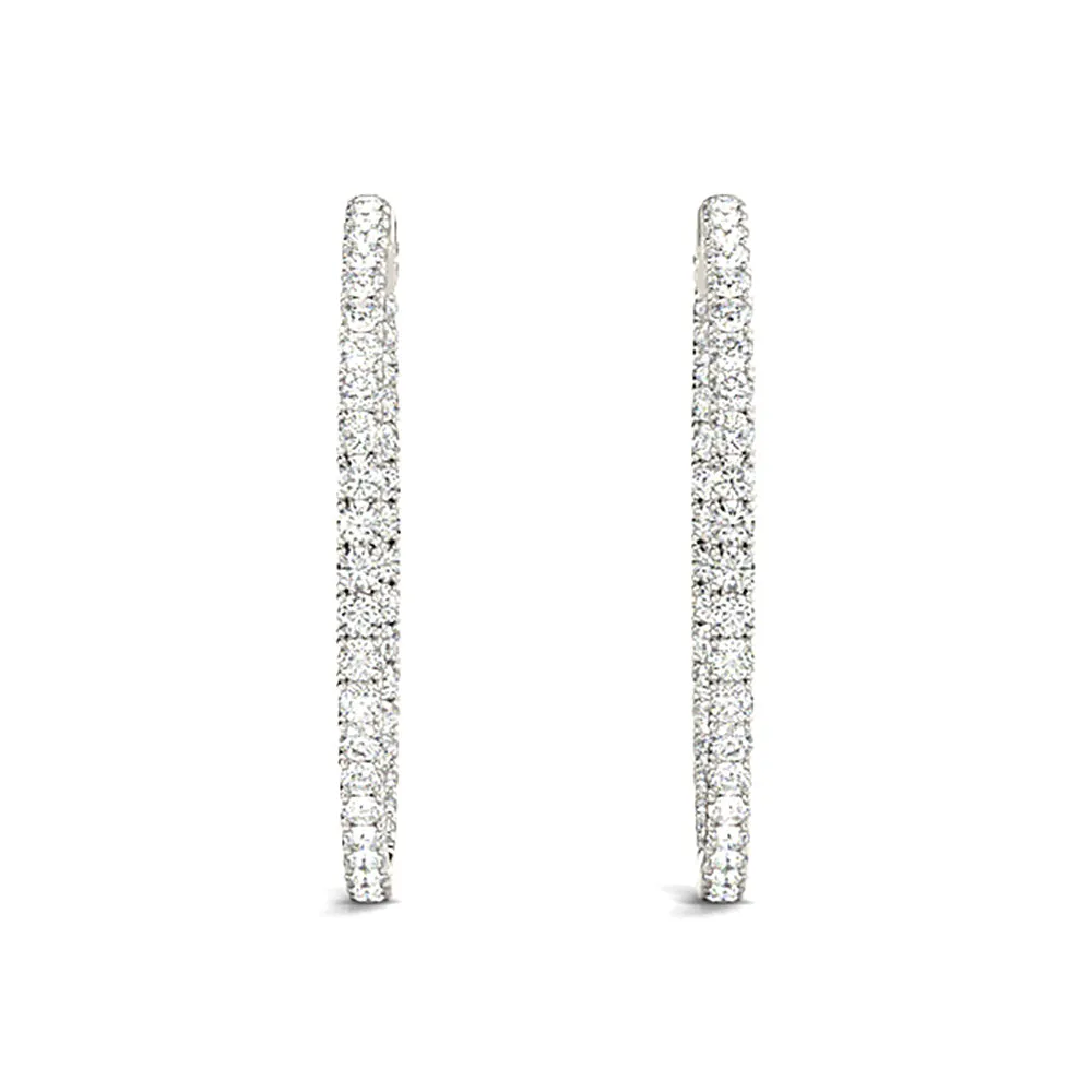Inside-Out 2.00 ctw Diamond Hoop Earrings