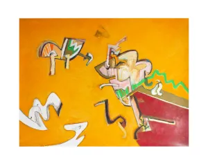 James Bruch Abstract Acrylic on Paper Painting