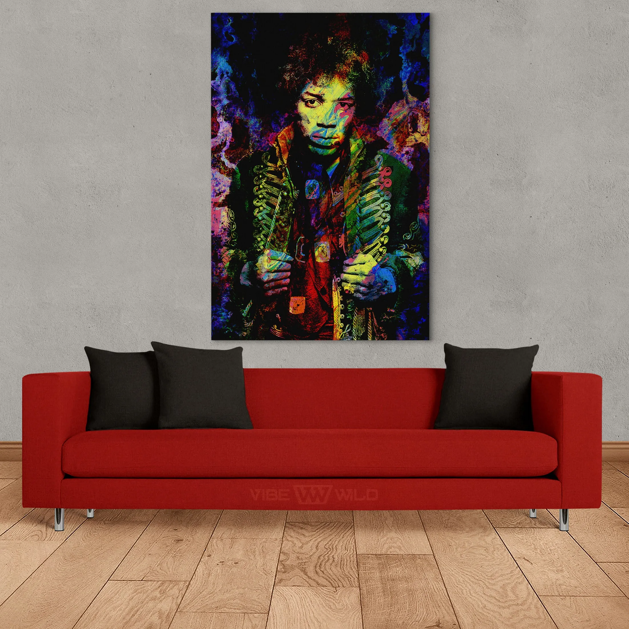 Jimi Hendrix Canvas Abstract Wall Art
