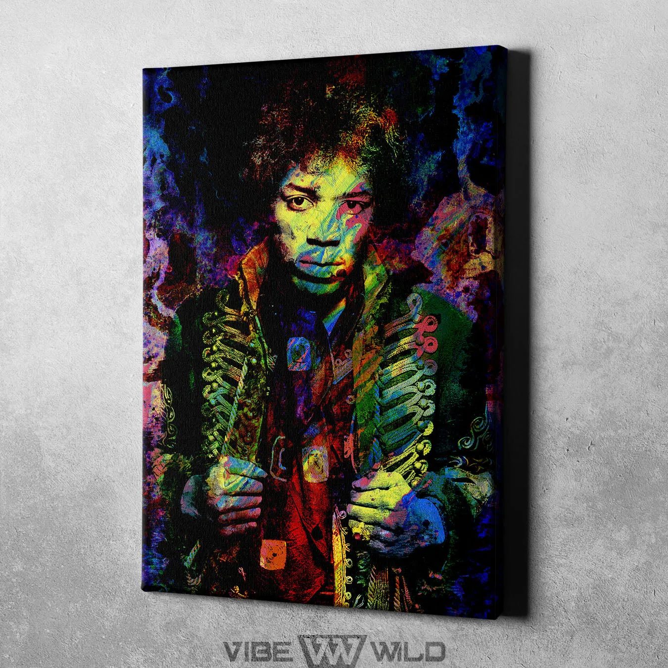 Jimi Hendrix Canvas Abstract Wall Art