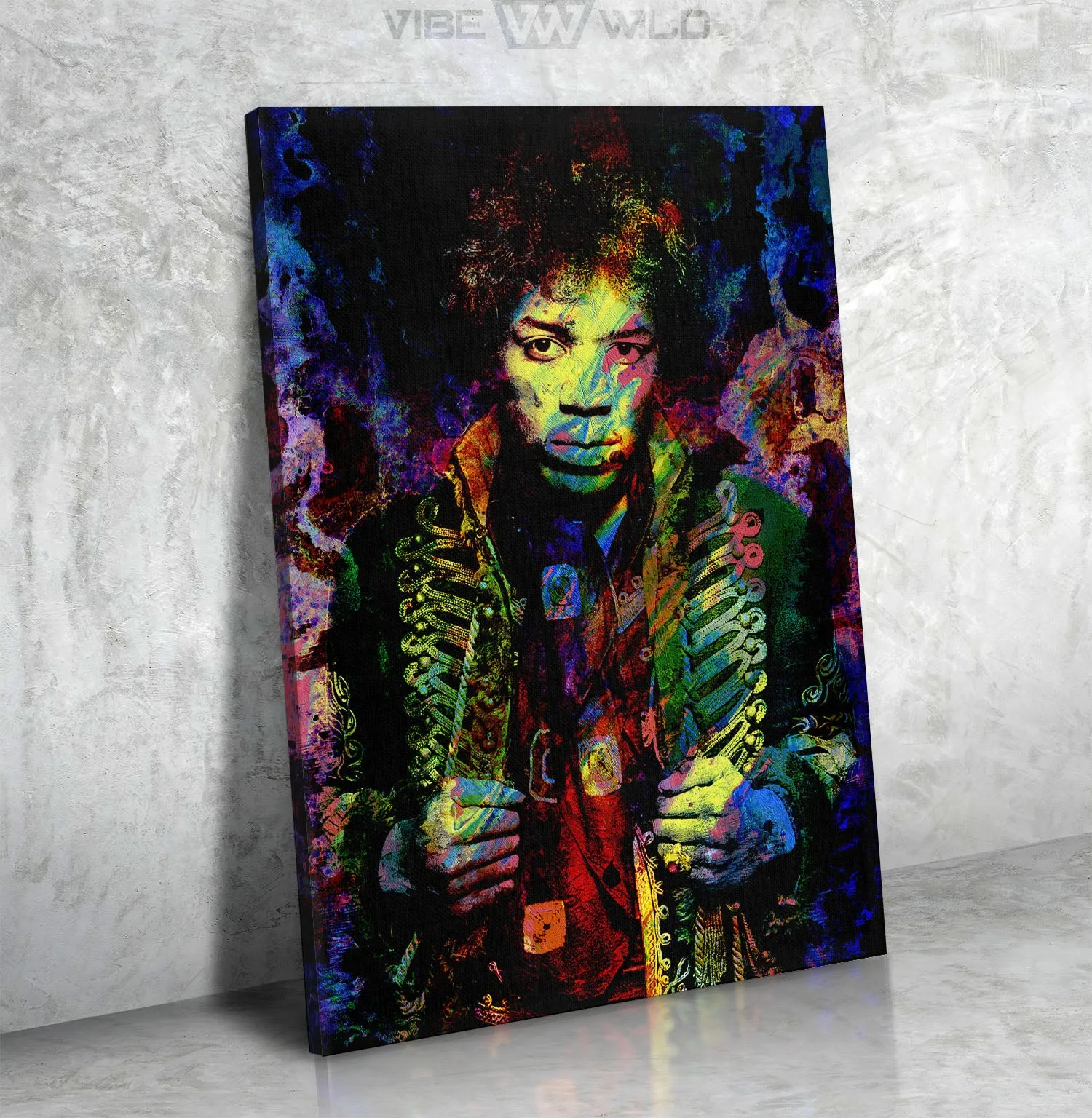 Jimi Hendrix Canvas Abstract Wall Art
