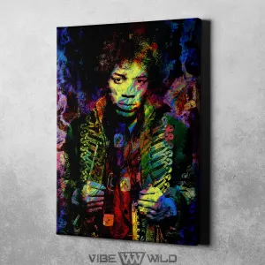 Jimi Hendrix Canvas Abstract Wall Art