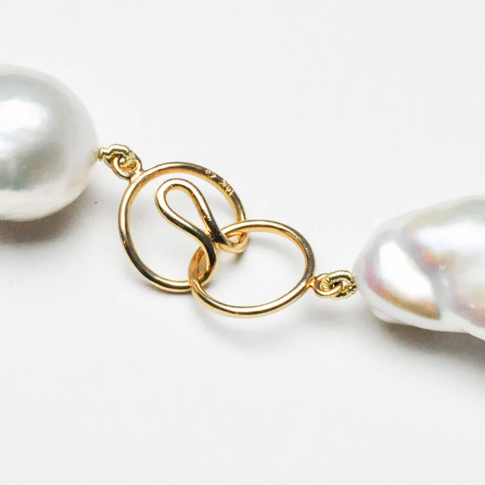 Jumbo Baroque Pearls with Sapphire Surprise