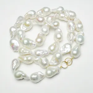 Jumbo Baroque Pearls with Sapphire Surprise