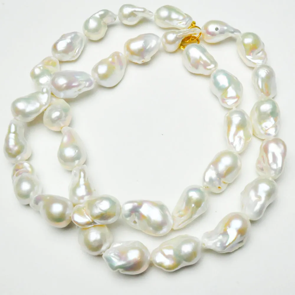 Jumbo Baroque Pearls with Sapphire Surprise