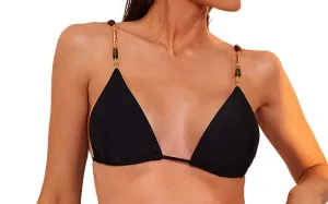 Kaia Parallel Tri-Kaia Detail Tie Side Bikini ::RET