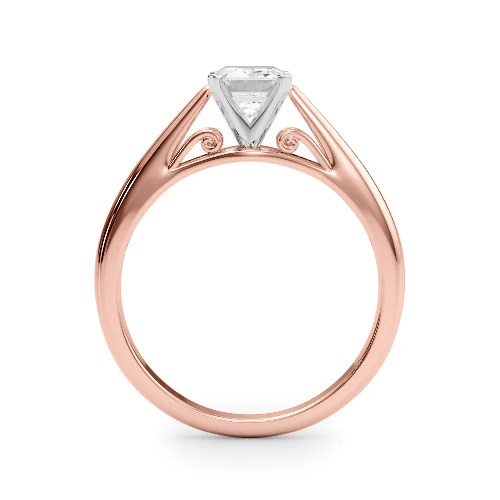 Katerina Emerald Diamond Solitaire Engagement Ring