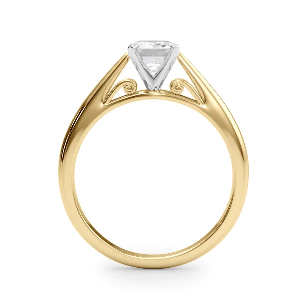 Katerina Emerald Diamond Solitaire Engagement Ring