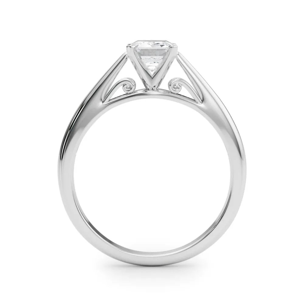 Katerina Emerald Diamond Solitaire Engagement Ring