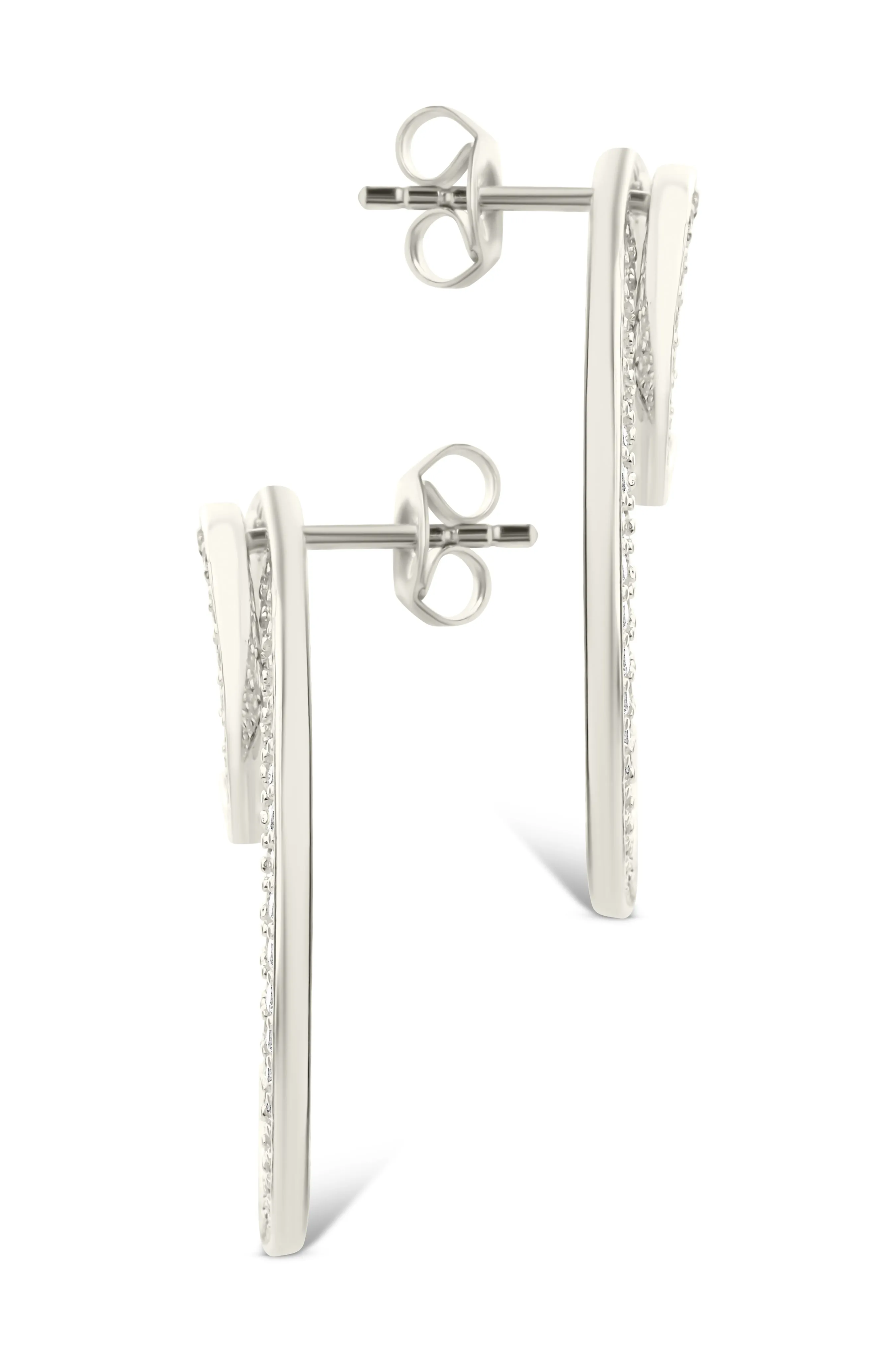 Keaton CZ Crescent Stud Earrings