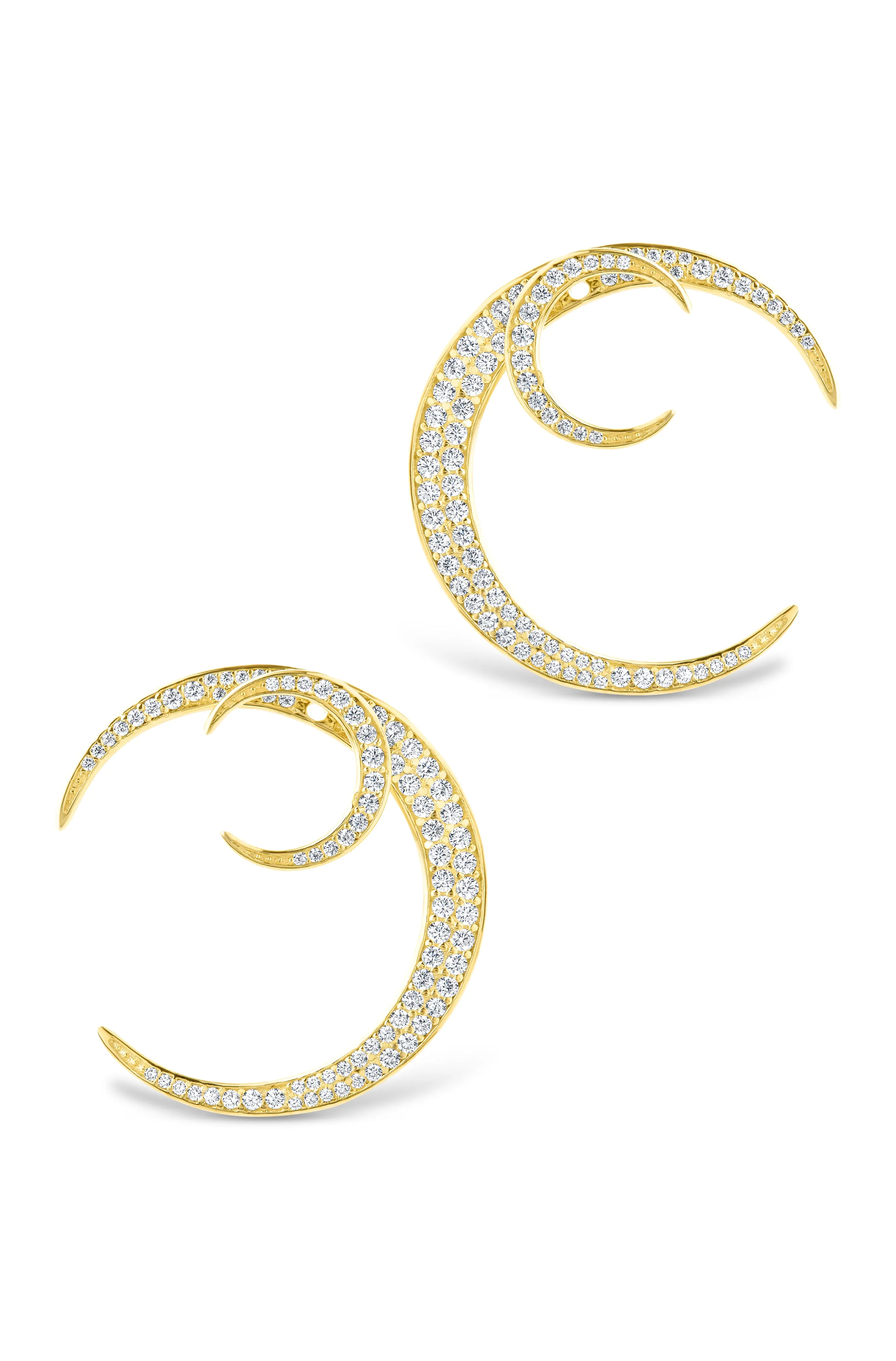Keaton CZ Crescent Stud Earrings