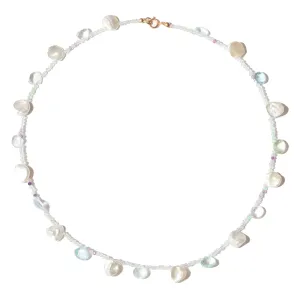 Keshi Pearls with Beryl Briolettes