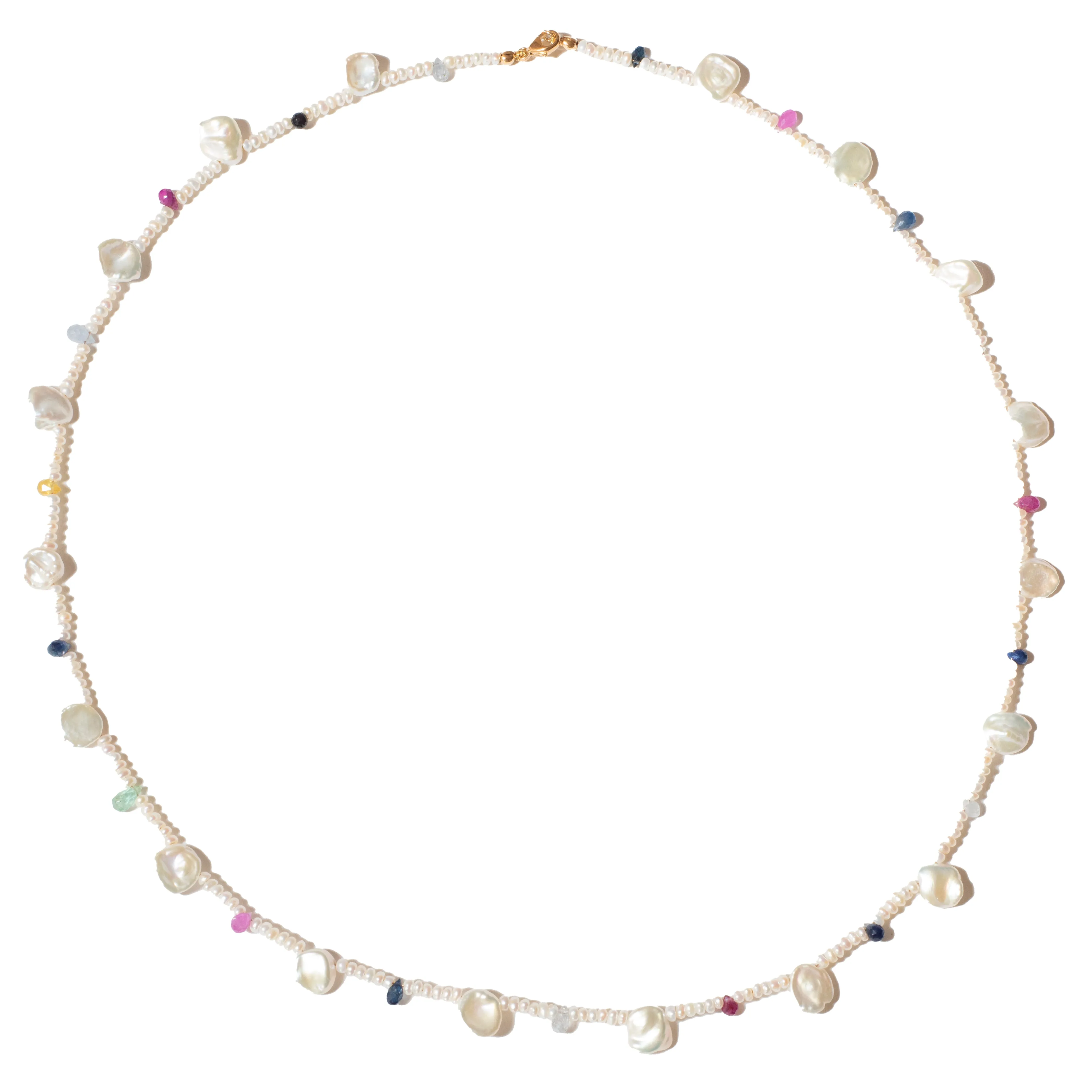 Keshi Pearls with Sapphire Briolettes
