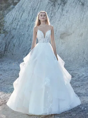L'amour Size 6 LA21115 Rosa Ivory/Ivory Gown