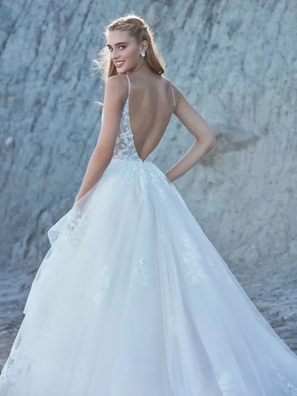 L'amour Size 6 LA21115 Rosa Ivory/Ivory Gown