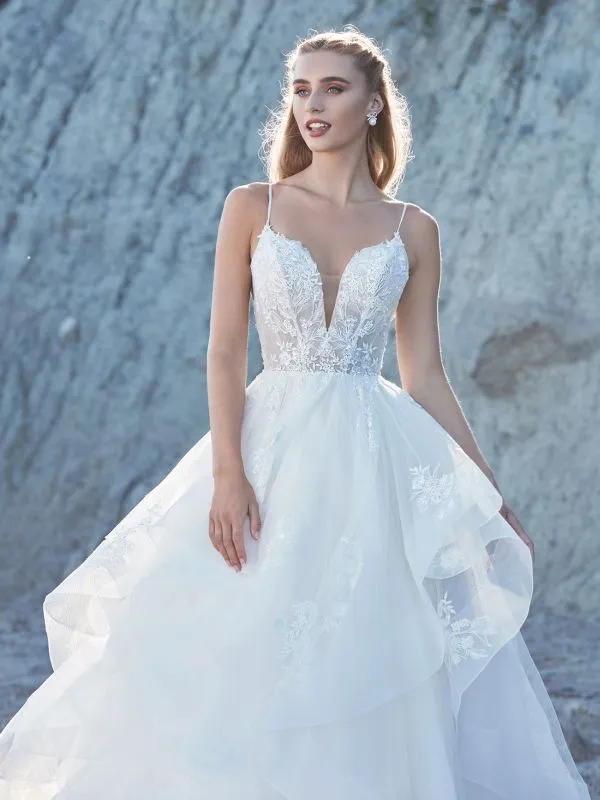 L'amour Size 6 LA21115 Rosa Ivory/Ivory Gown
