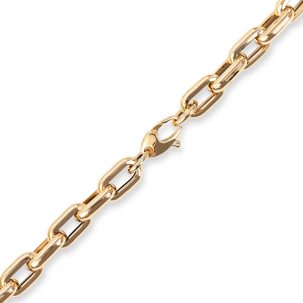 LARGE 14K GOLD RECTANGULAR LINK TINA CHAIN
