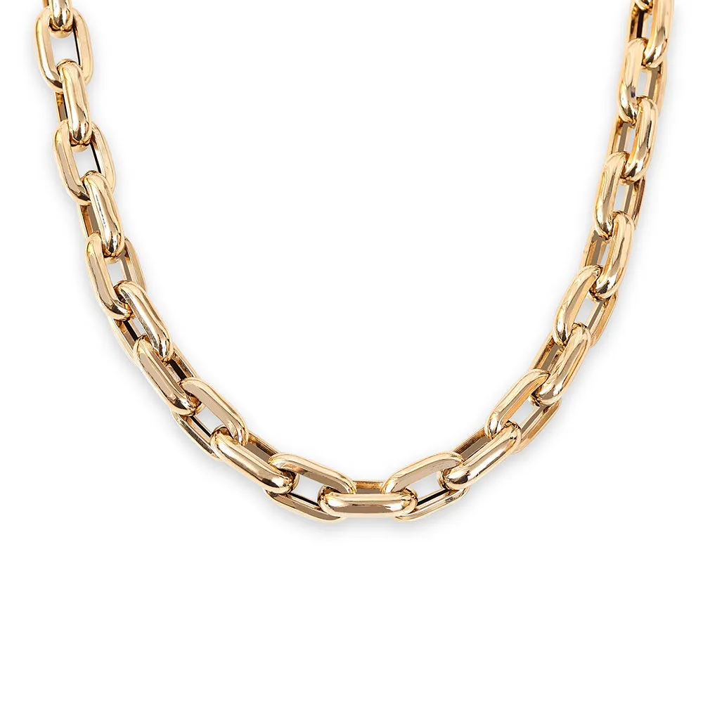 LARGE 14K GOLD RECTANGULAR LINK TINA CHAIN