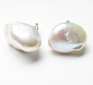 Large Baroque Pearls on clips